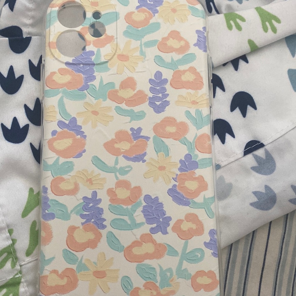 Purple and yellow flowers iPhone 11 case